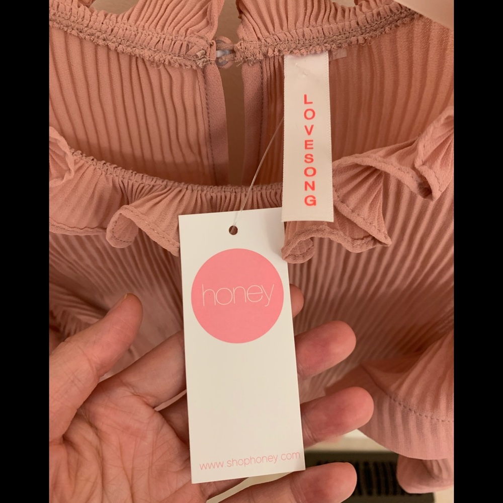 honey Pleate Chiffon Blouse - Picture 5 of 6